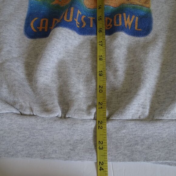 Vtg Delta Carquest Bowl Sweatshirt Women Men Size L Heather Gray Made in USA - Picture 9 of 12